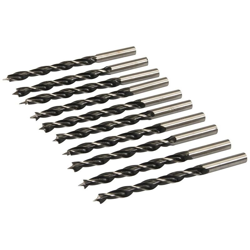 foto del prodotto punte con punta di centraggio e doppio taglio 6 mm 10pz silverline