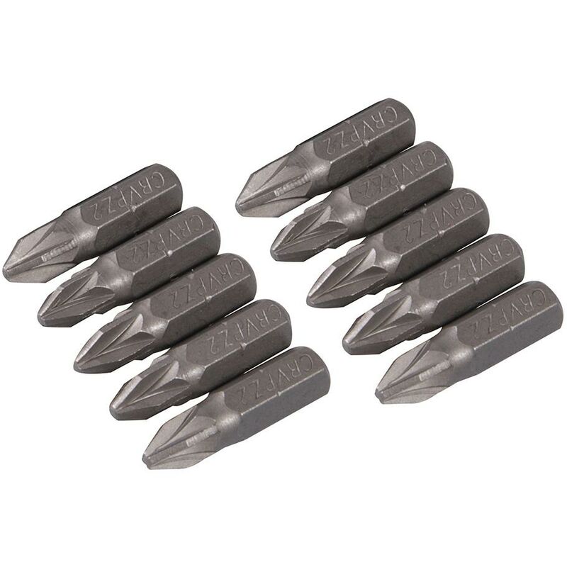 foto del prodotto punte cr v pozidriv 10 pz pz2 silverline