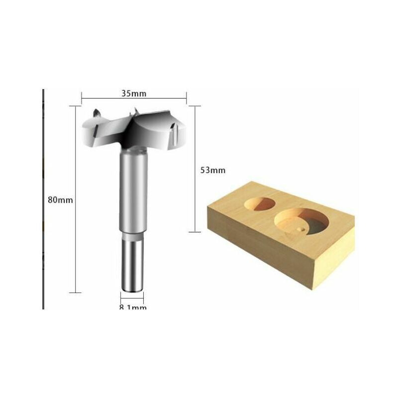 foto del prodotto punte da trapano per legno diametro 35 40 45 50 60 mm punta da trapano svasatrice in carburo per modellare fori per la lavorazione del legno,