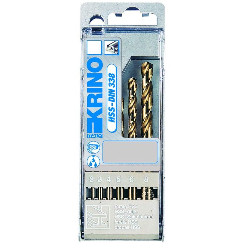 foto del prodotto punte hss cobalto 5 in set da 6 pezzi krino