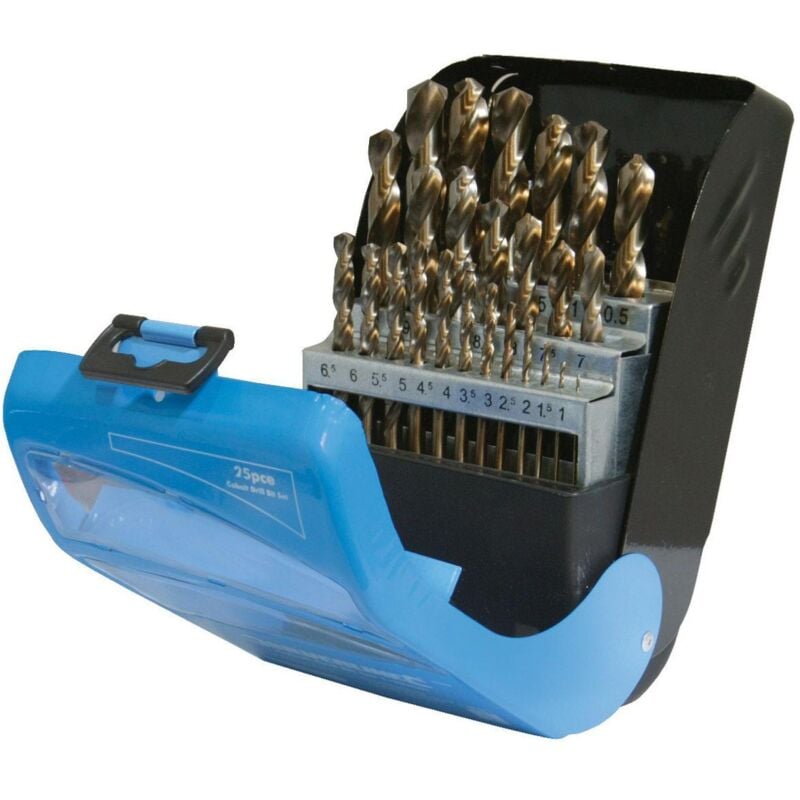 foto del prodotto punte hss m35 cobalto 5 da 1 a 13 mm set di 25 punte