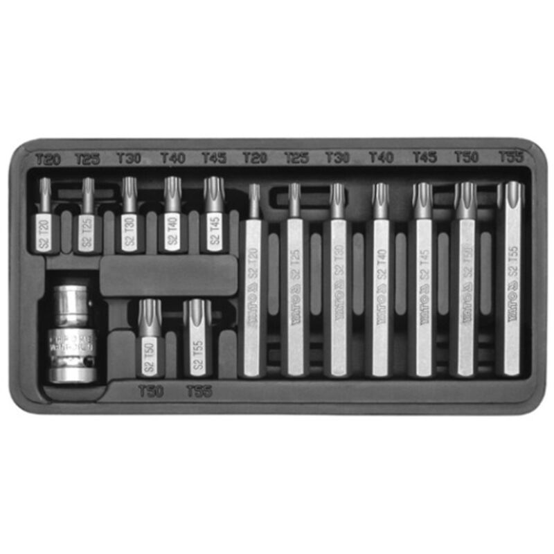 foto del prodotto punte per cacciavite torx, set da 15 yt-0411 yato