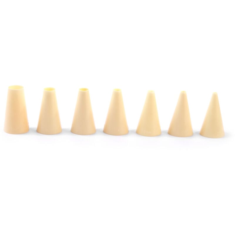 foto del prodotto punte per coni per buste per dolciumi per decorare, dritte, 4 16 mm, set da 7 pz. hendi 551011