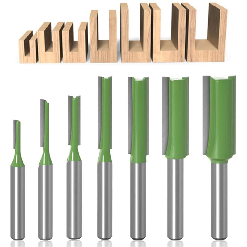 foto del prodotto punte per fresatrici dritte, punte per fresatrici in carburo con gambo da 6 mm, utensili per lavorazione del legno in carburo di tungsteno, fresa per