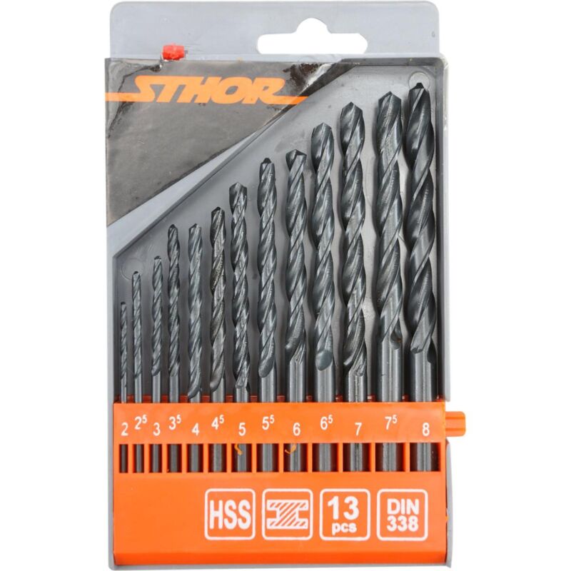 foto del prodotto punte per metalli hss da 2 a 8 mm set di 13 punte