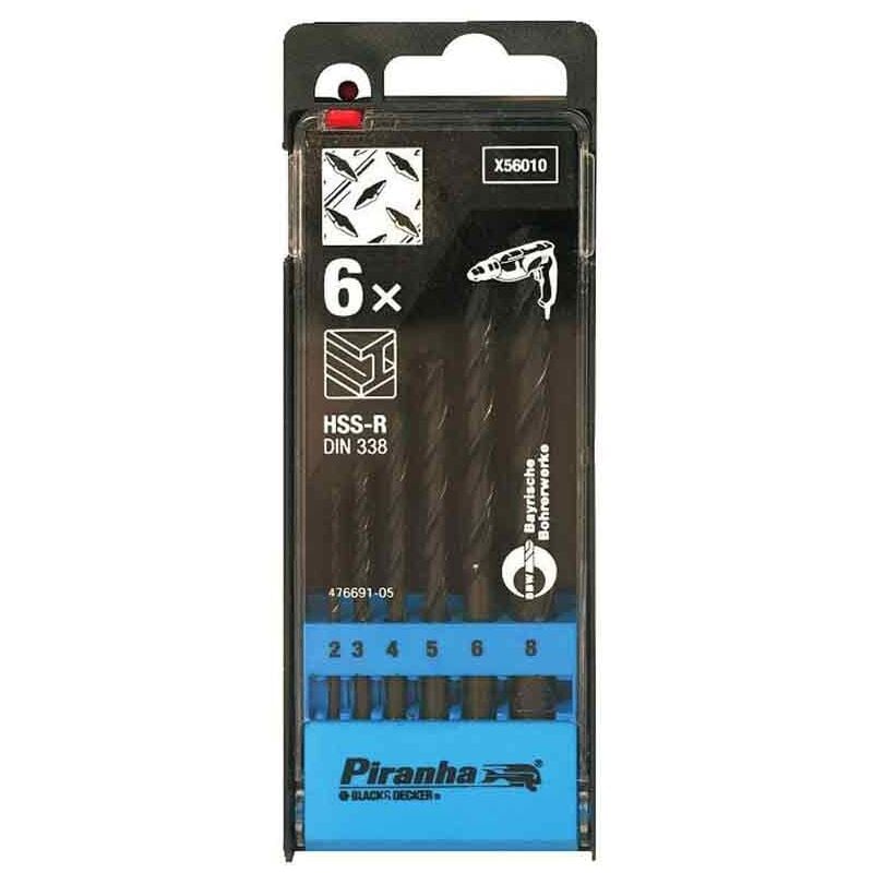 foto del prodotto punte per metallo set da 6 pz 2 8 mm hss black and decker
