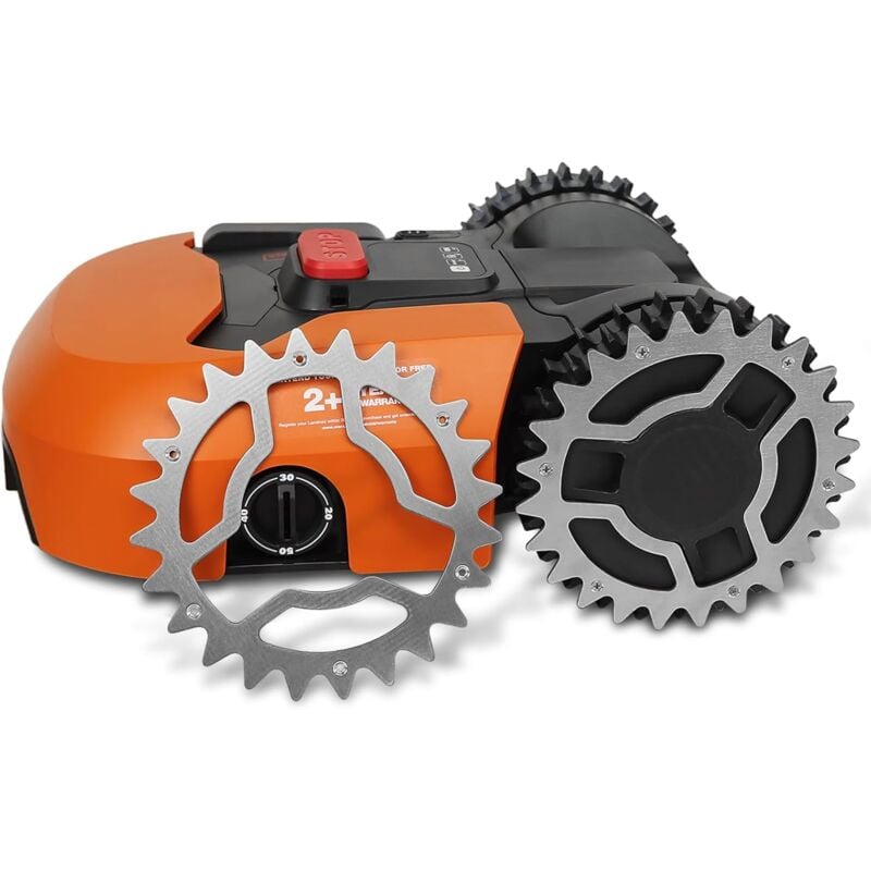 foto del prodotto punte per tosaerba worx landroid modello s m spessore 2 mm trazione migliorata fori per viti ribassati, lucidati e sbavati