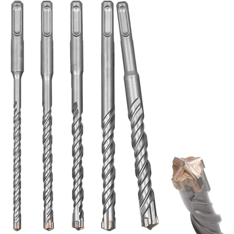 foto del prodotto punte per trapano per cemento, 6 16 mm x 160 mm, set di punte per trapano in metallo per piastrelle e muratura