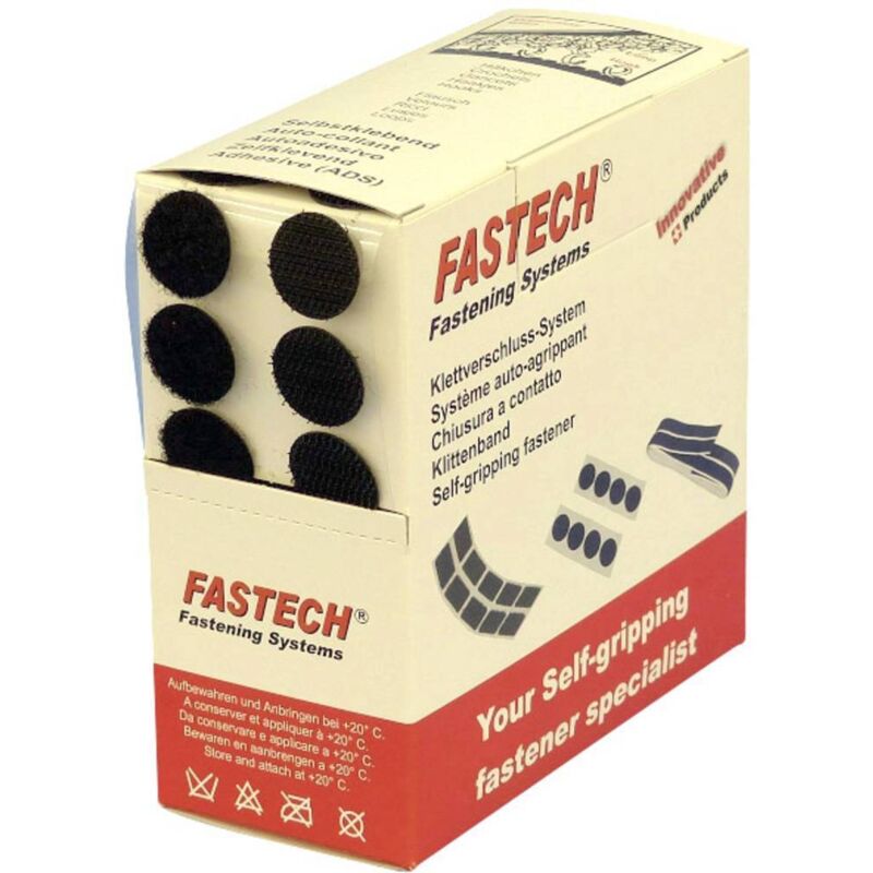 foto del prodotto punti a strappo da incollare lato morbido e lato rigido 20 mm nero fastech b20 coin999905 460 parti