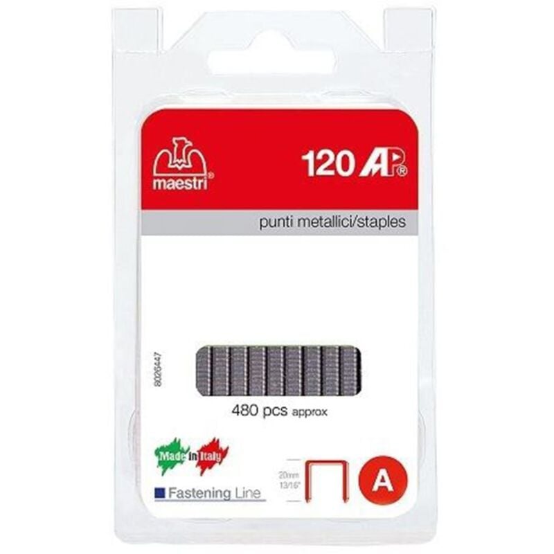 foto del prodotto punti maestri per fissatrice electro 120 art. 120 ap lunghezza 20mm. 480pz.
