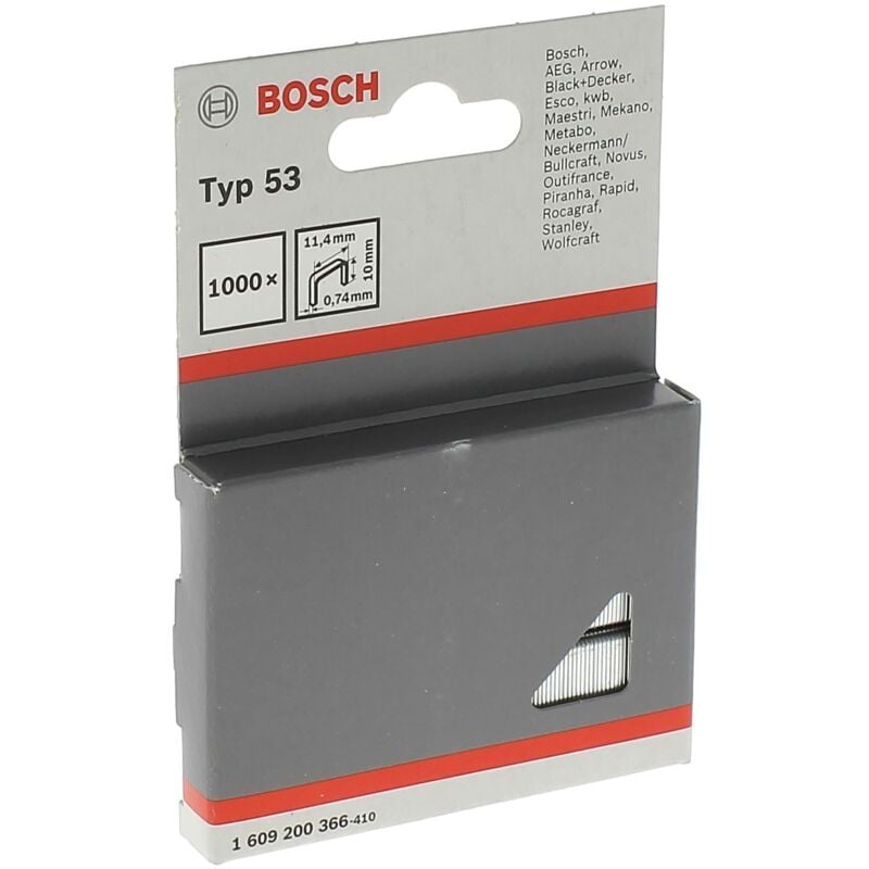 foto del prodotto punti metallici 10x11,4 mm tipo 53 per 1000 per cucitrice bosch