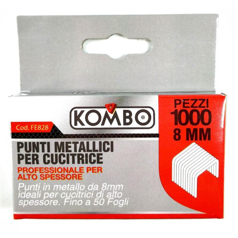 foto del prodotto punti per spillatrice da 8mm pz 1000 in scatola