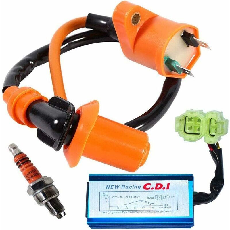 foto del prodotto punto di accensione ad alte prestazioni per parti di ciclomotori con candele di accensione a 3 elettrodi cdi a 6 pin