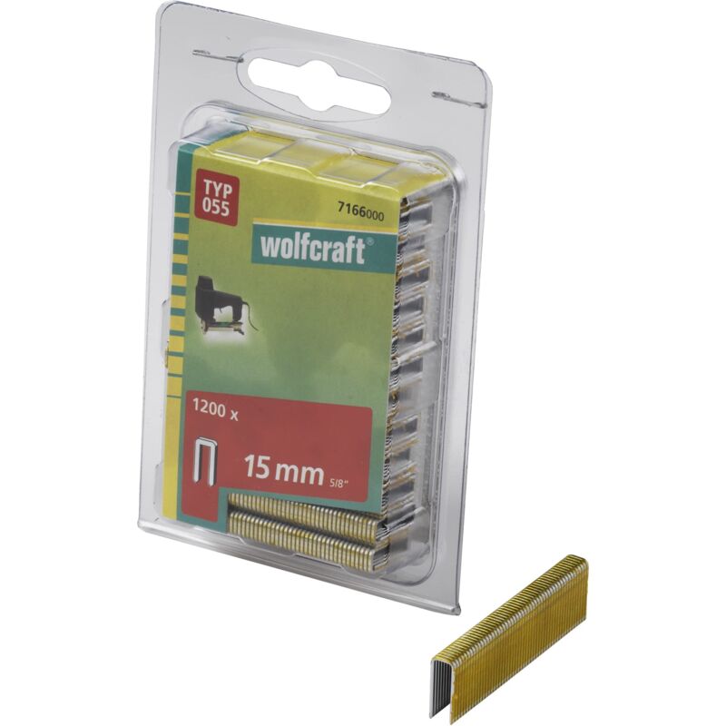 foto del prodotto punto dorso sottile, tipo 055 i 7166000 i ideali per il fissaggio di tessuti e listelli di legno wolfcraft