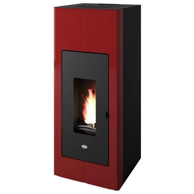 foto del prodotto punto fuoco stufa a pellet ilaria hydro 17.5kw rosso
