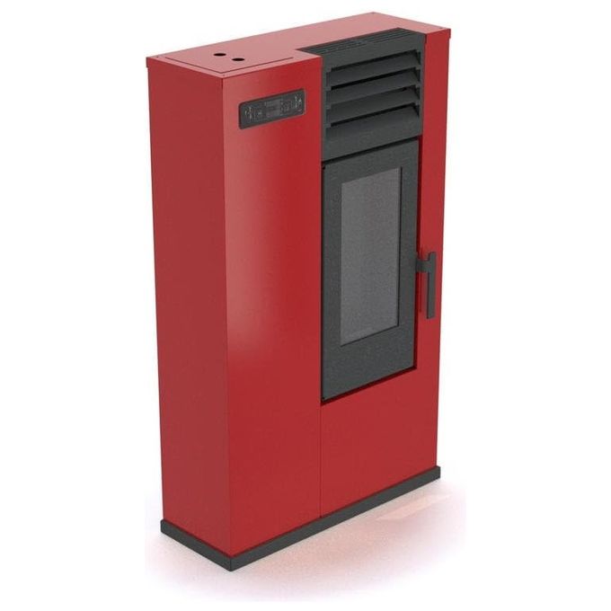 foto del prodotto punto fuoco stufa a pellet susy slim 7,5kw rosso