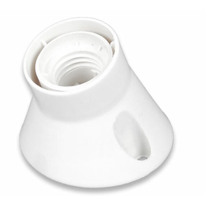 foto del prodotto punto luce base inclinata relco 1xe27 75w bianco bl e1041 b