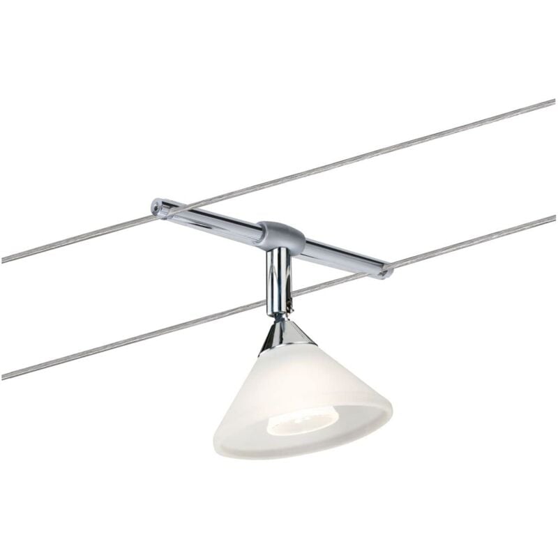 foto del prodotto punto luce, integrazione per sistema di cavi per faretti, 94138, colmar, massimo 10 w, cromato, lucido, senza lampadina paulmann