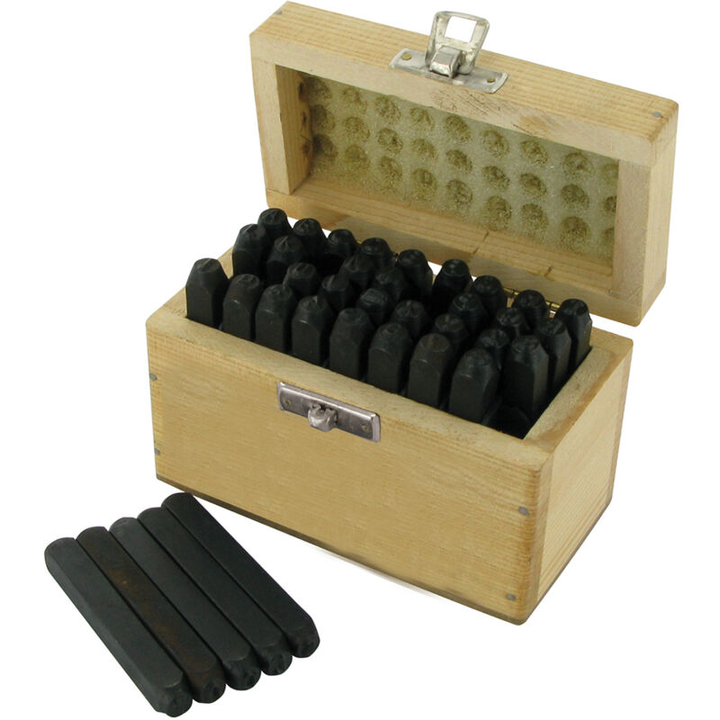 foto del prodotto punzone numeri e lettere - 36 pezzi