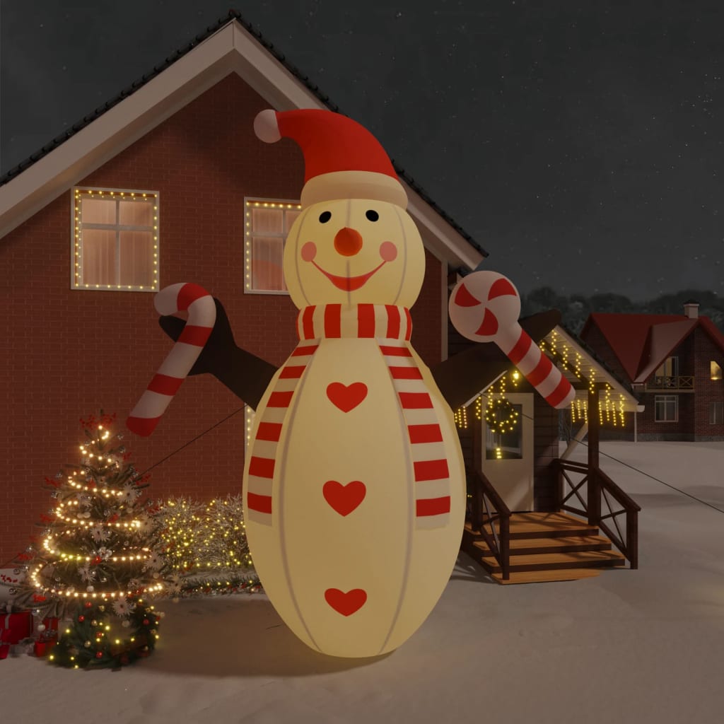 foto del prodotto pupazzo di neve natalizio gonfiabile con led 630 cm