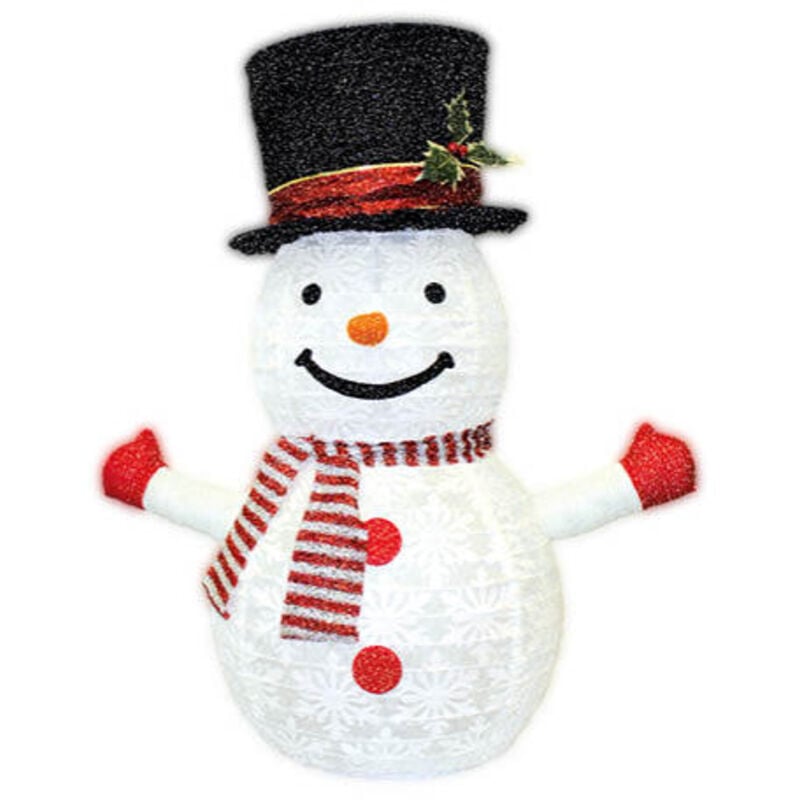 foto del prodotto pupazzo di neve pieghevole a led 700mm 8 funzioni luce calda