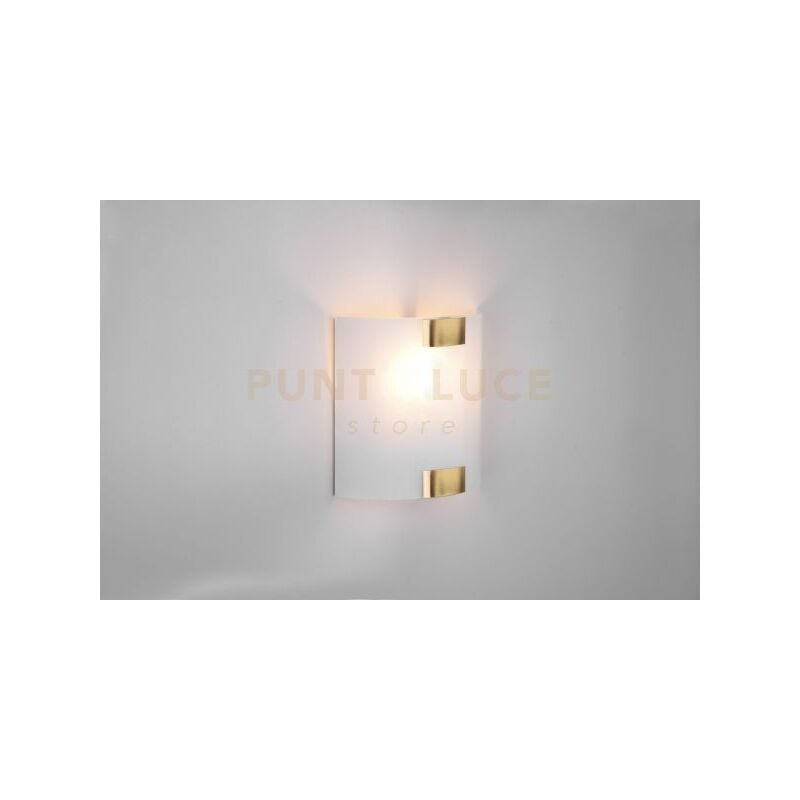 foto del prodotto pura applique vetro quadrata ganci metallo ottone invecchiato 20x20cm 1 luce attacco e27