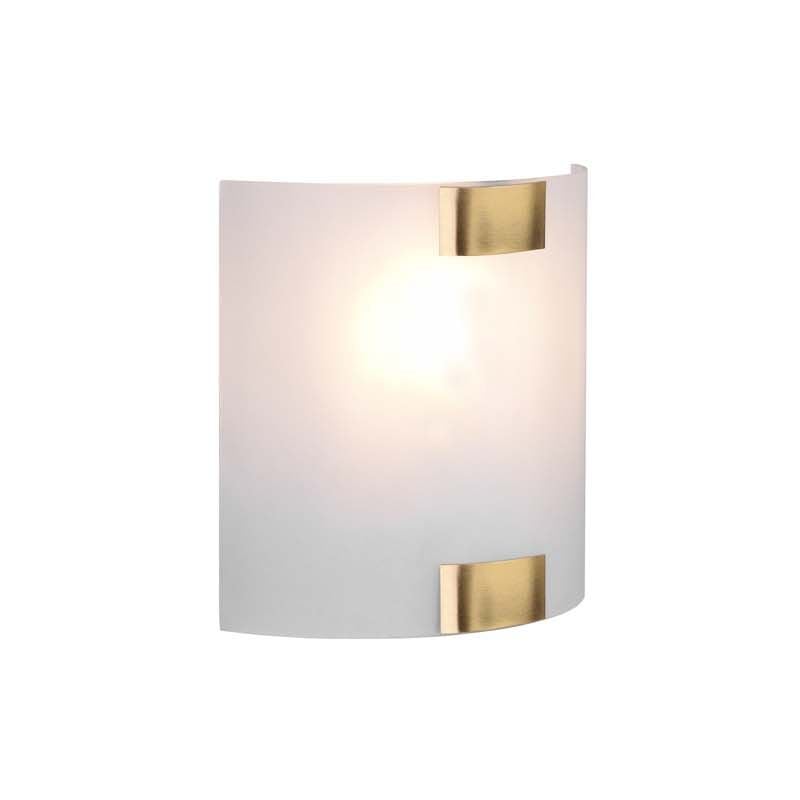 foto del prodotto pura applique vetro quadrata ganci metallo ottone invecchiato 20x20cm