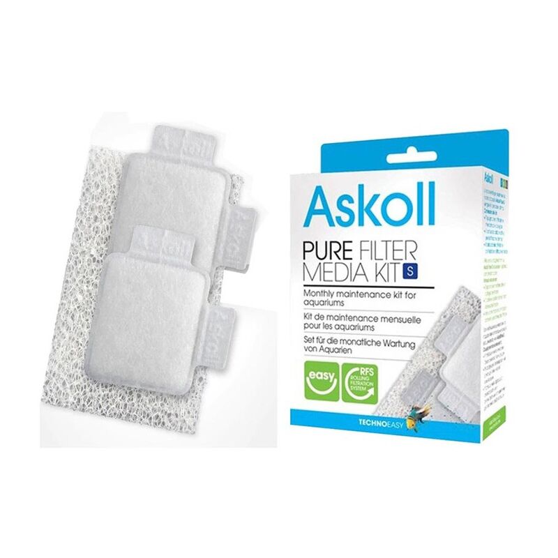 foto del prodotto pure filter media kit s ricambio materiali filtranti per acquari pure askoll