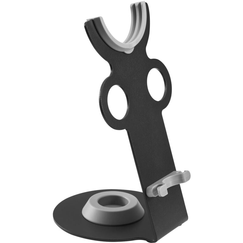 foto del prodotto puremounts supporto per asciugacapelli per dyson supersonic, attacco magnetico, gestione dei cavi, cuscinetto in silicone, nero