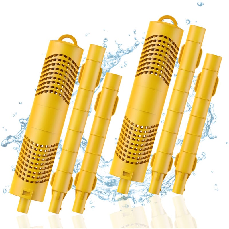foto del prodotto purificatore d acqua per vasca da bagno con piscina termale, filtro minerale, dispositivo di purificazione dell acqua del rubinetto giallo 