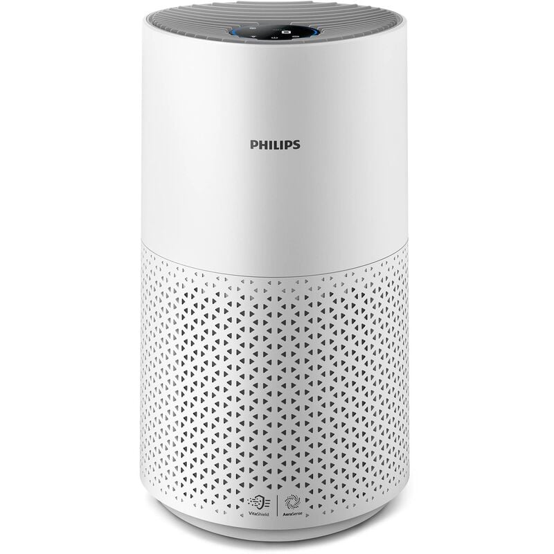 foto del prodotto purificatore d'aria serie 1000, rimuove germi, polvere e allergeni in stanze fino a 78m², cadr 300 m³/h, modalità sleep (ac1711/10) - philips