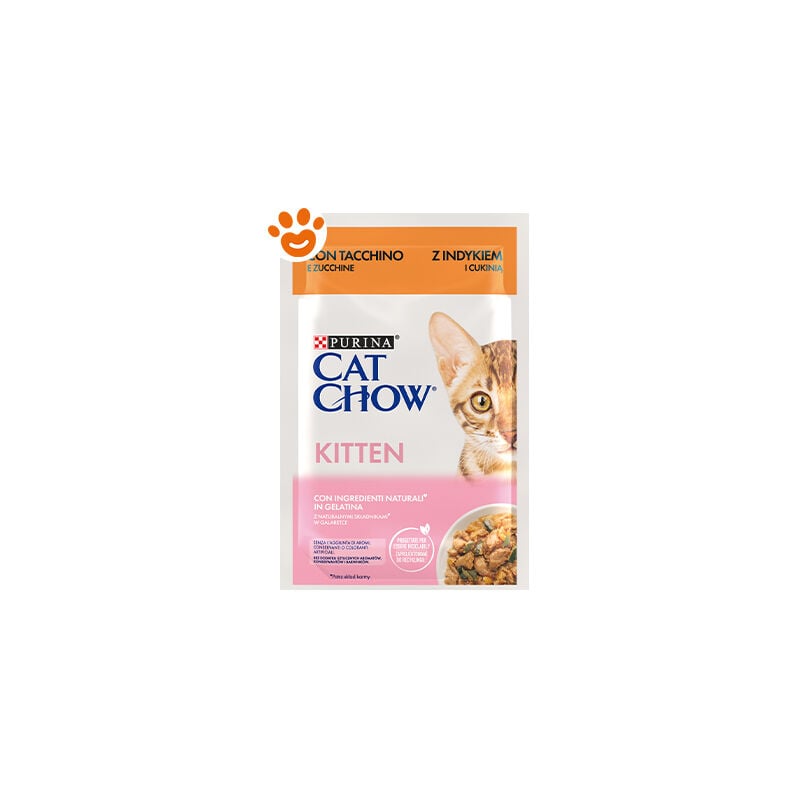 foto del prodotto purina cat chow kitten tacchino e zucchine purina cat chow kitten tacchino e zucchine bustina da 85 gr