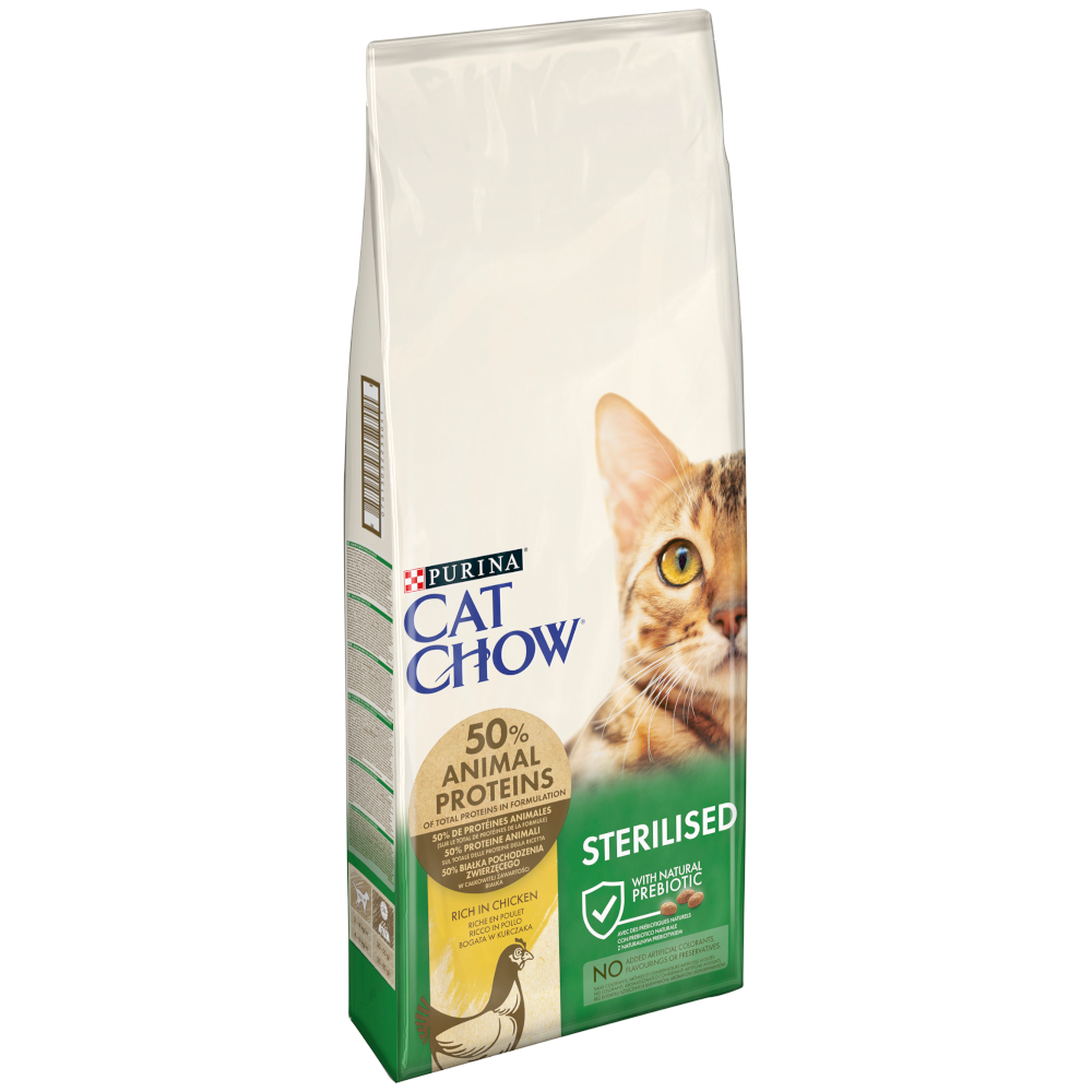 foto del prodotto purina cat chow sterilised ricco in pollo crocchette per gatto 15 kg