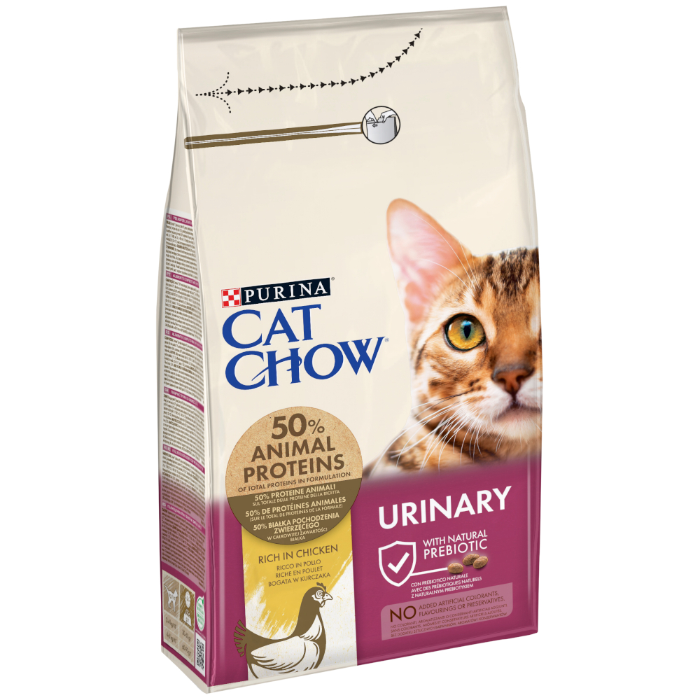 foto del prodotto purina cat chow urinary tract health ricco in pollo crocchette per gatto 1,5 kg