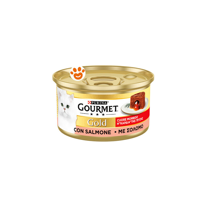 foto del prodotto purina cat gourmet gold cuore morbido salmone purina cat gourmet gold cuore morbido salmone lattina da 85 gr