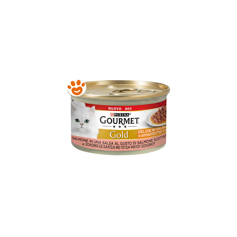 foto del prodotto purina cat gourmet gold delizie in salsa salmone purina cat gourmet gold delizie in salsa salmone lattina da 85 gr