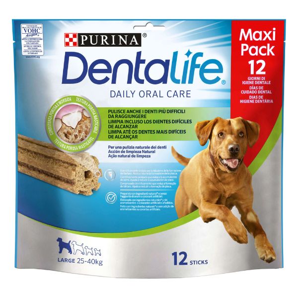 foto del prodotto purina dentalife snack cane igiene orale maxi pack large pack da 12 stick 1 ordine scegli lo sconto bzr5 bzr20 200 punti fedelt 