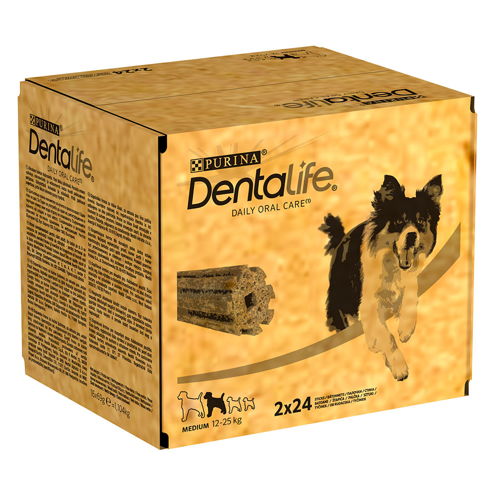 foto del prodotto purina dentalife snack per igiene dentale - 48 stick 16 x 69 g per cani di tg media 12 - 25 kg