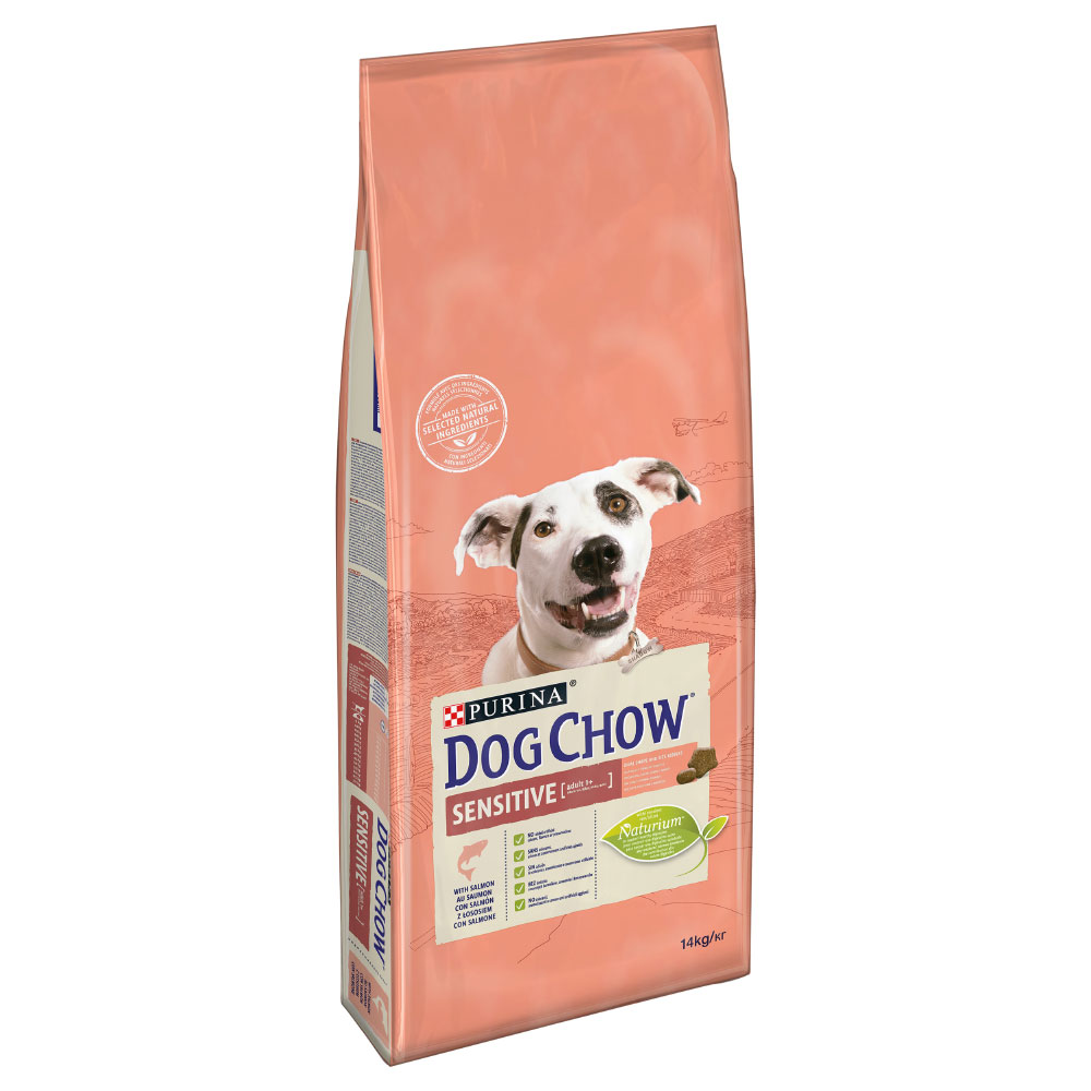 foto del prodotto purina dog chow adult sensitive salmone crocchette per cane 14 kg
