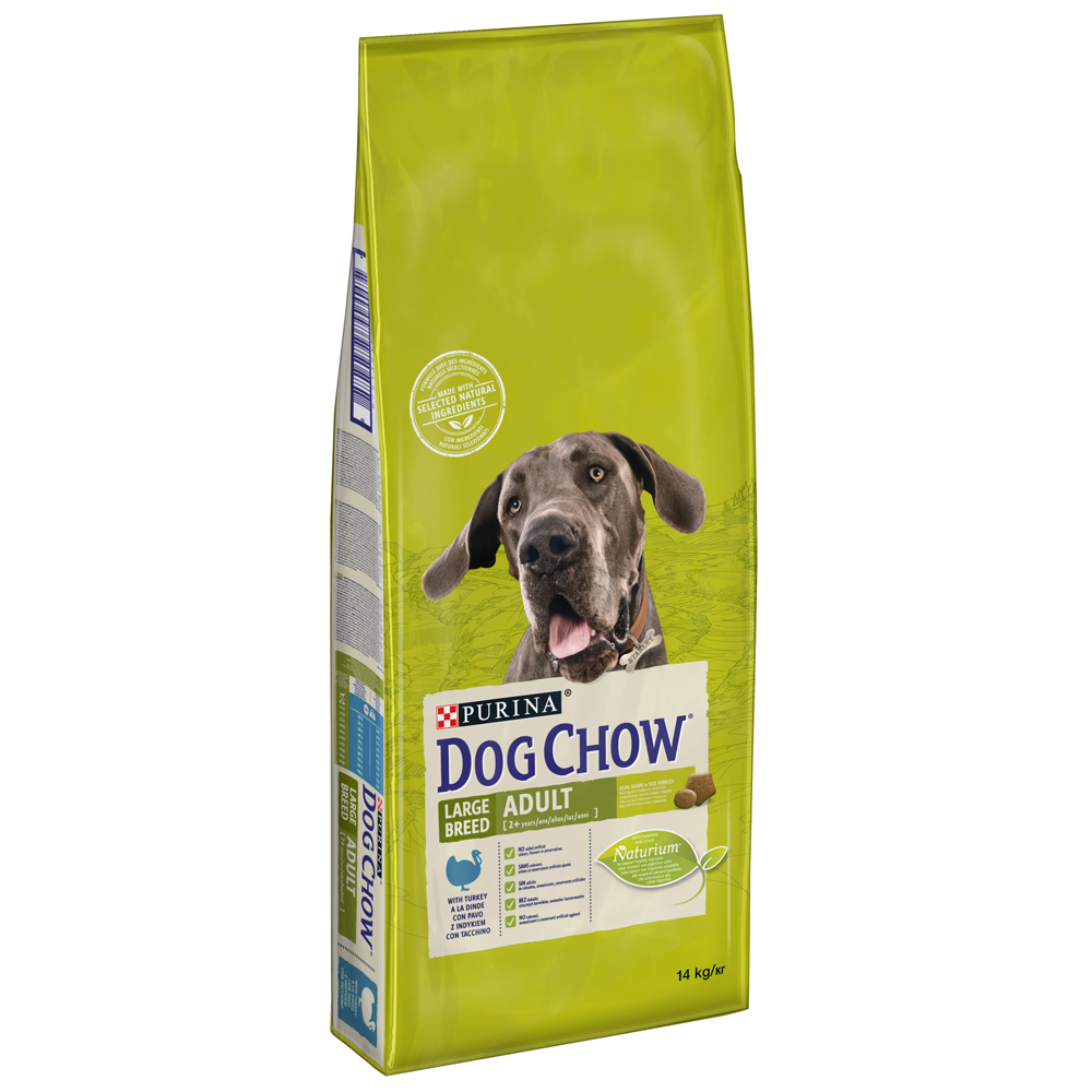 foto del prodotto purina dog chow large breed tacchino crocchette per cane 14 kg