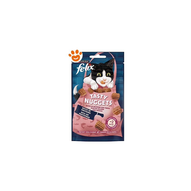 foto del prodotto purina felix cat tasty nuggets salmone e trota felix cat tasty nuggets salmone e trota confezione da 50 gr
