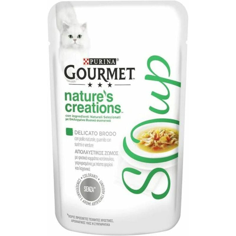 foto del prodotto purina gourmet nature s creations soup umido gatto 40 gr pollo e verdure confezione da 32 pezzi cibo umido per gatti 1 ordine scegli lo sconto bzr5 bzr20 200 punti fedelt 