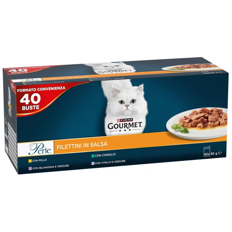 foto del prodotto purina gourmet perle filettini in salsa da 40 bst x 85 gr