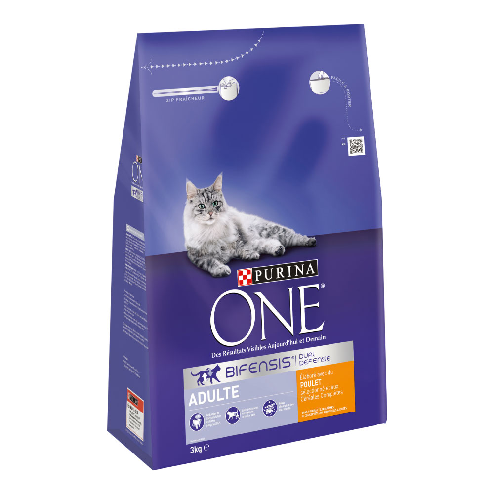 foto del prodotto purina one adult pollo crocchette per gatti 3 kg