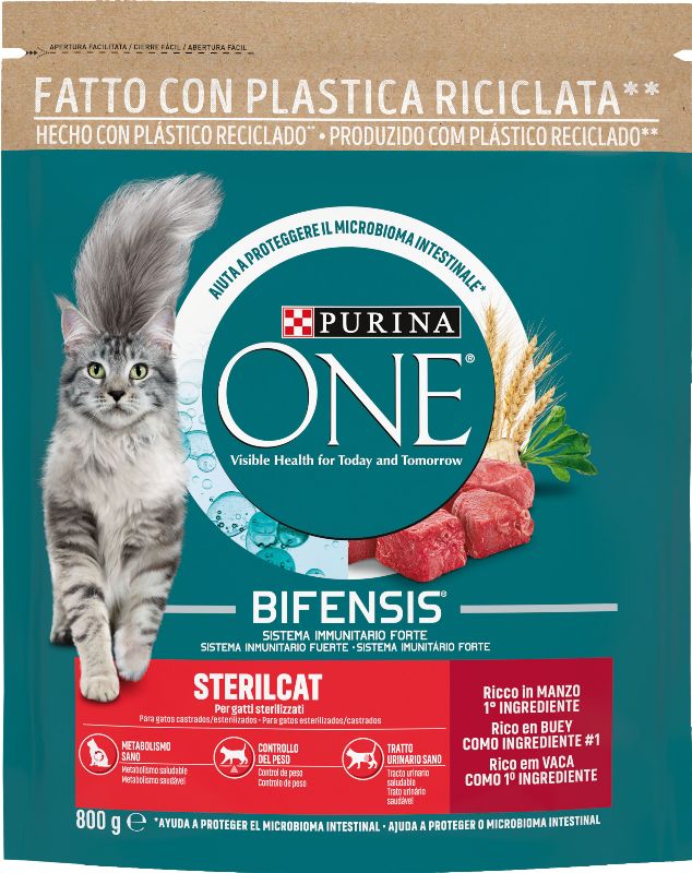 foto del prodotto purina one gatto 800gr steril manz/frume