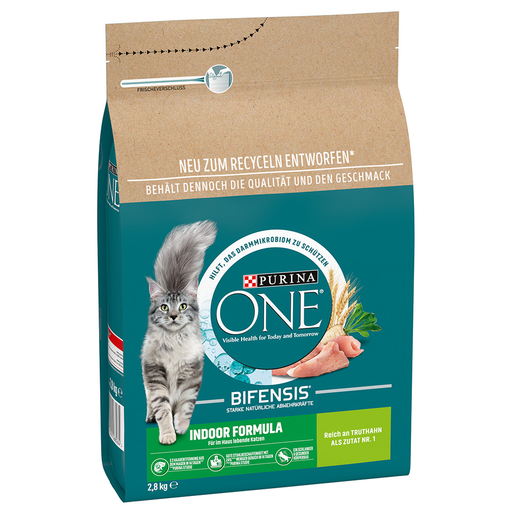 foto del prodotto purina one indoor formula crocchette per gatti 2,8 kg