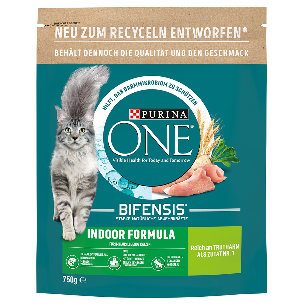 foto del prodotto purina one indoor formula crocchette per gatti 750 g