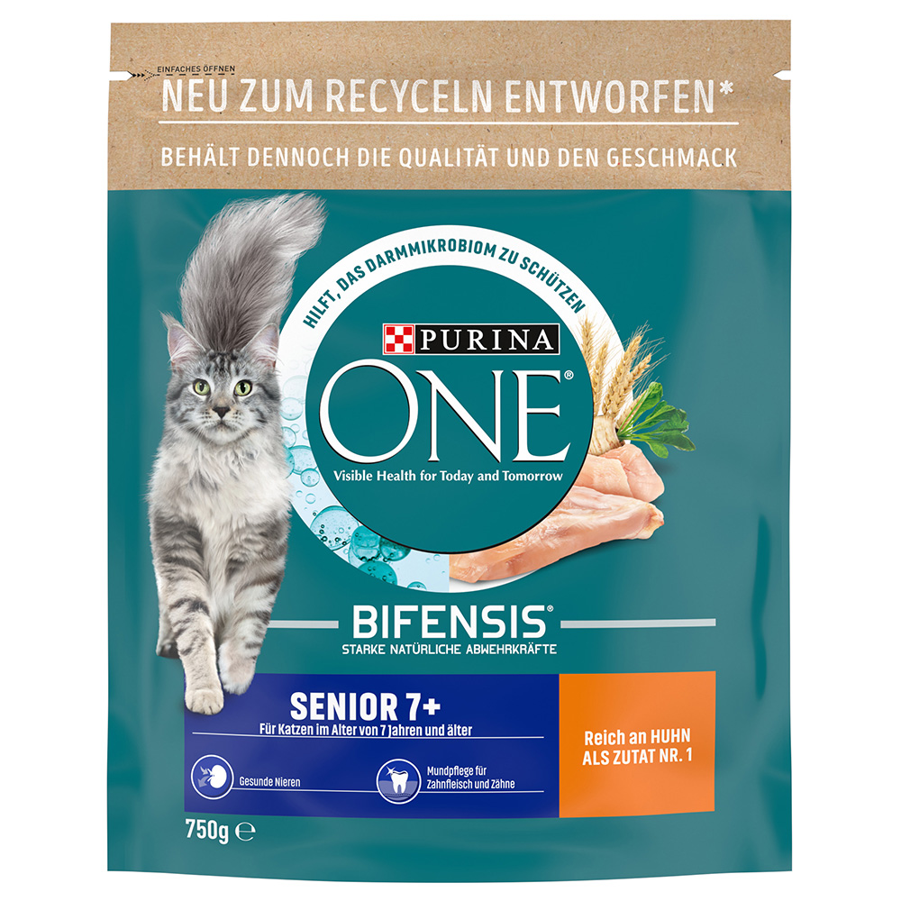 foto del prodotto purina one senior 7 crocchette per gatti 750 g
