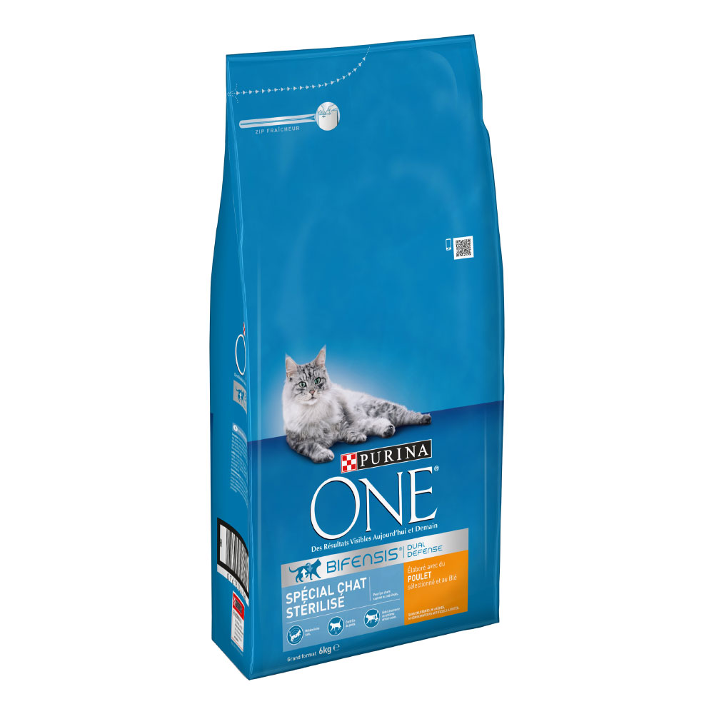 foto del prodotto purina one sterilised al pollo crocchette per gatto 6 kg