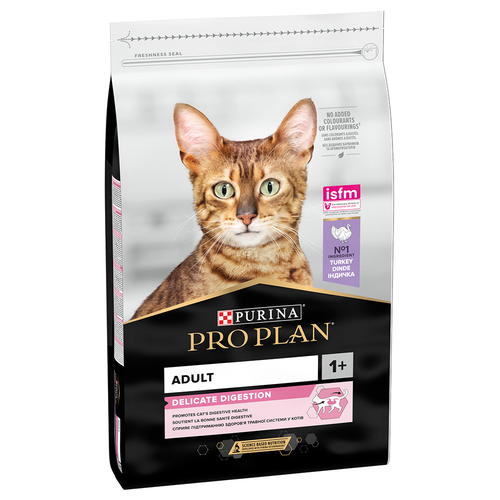 foto del prodotto purina pro plan adult delicate digestion ricco in tacchino crocchette gatto 10 kg
